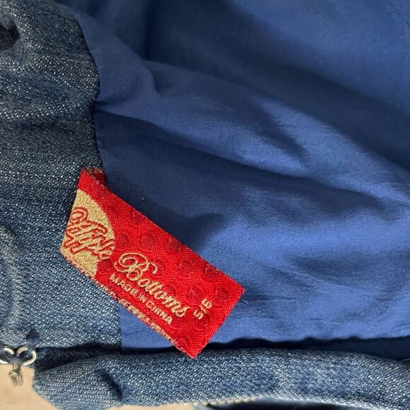 APPLE BOTTOMS Blue Jean Dress Denim Strapless Y2K Size Small VINTAGE